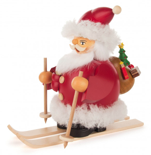 Dregeno Erzgebirge - Räuchermann Weihnachtsmann auf Ski