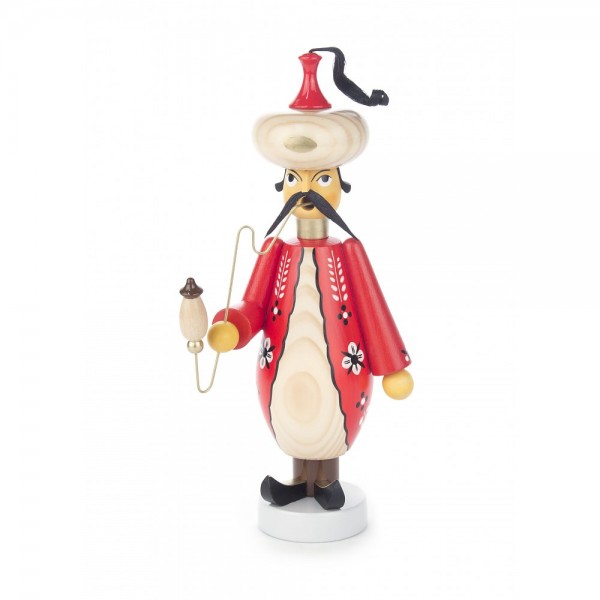 Dregeno Erzgebirge - Räuchermann Türke rot - 24cm