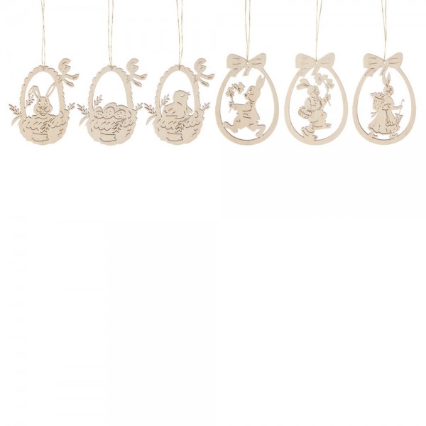 Dregeno Erzgebirge - Behang - Osterschmuck, 6-teilig