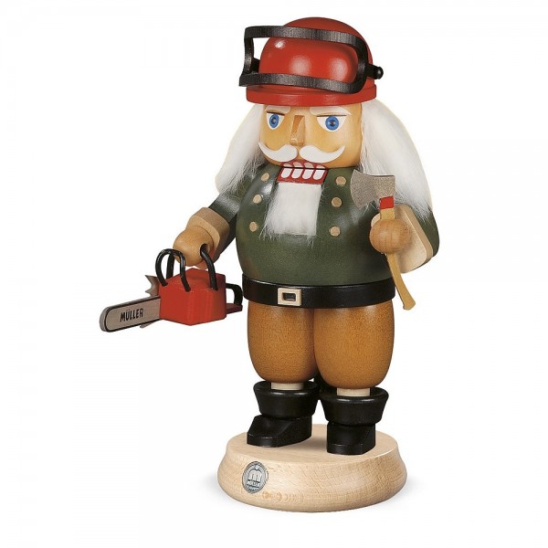 Müller Nussknacker Waldarbeiter mit Motorsäge 23cm