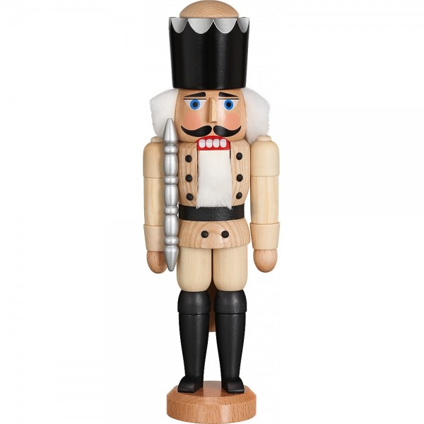 Seiffener Volkskunst Nussknacker Mittelgross - König natur 28cm