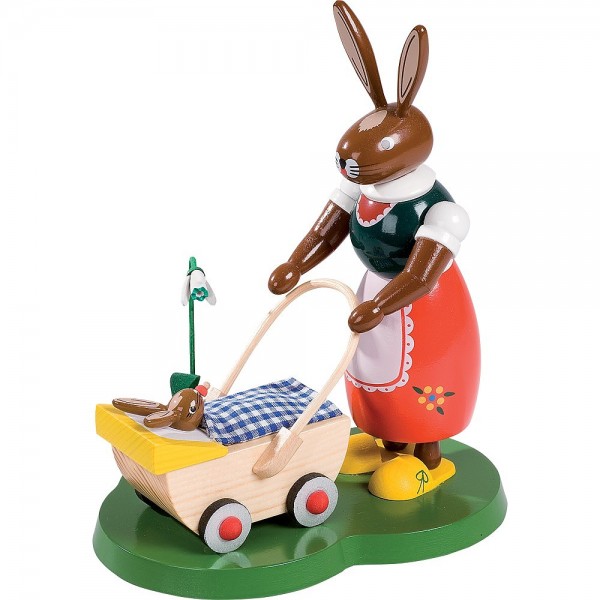 Richard Glässer Osterhase mit Kinderwagen