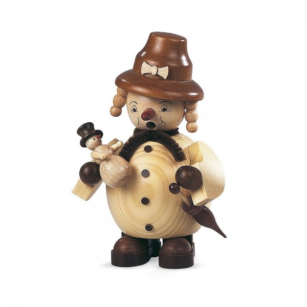 Müller Räuchermann klein Schneefrau natur 14cm