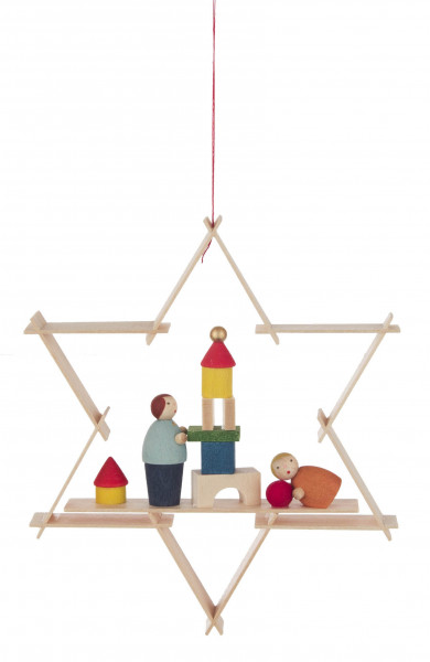 Dregeno Erzgebirge - Behang Kinder mit Spielzeug