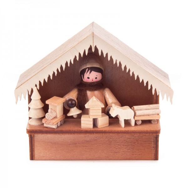 Dregeno Erzgebirge - Miniatur-Weihnachtsmarktbude Spielwaren