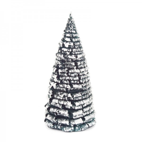 Dregeno Erzgebirge - Miniatur-Rauhreifbaum, grün/weiß, 16 cm