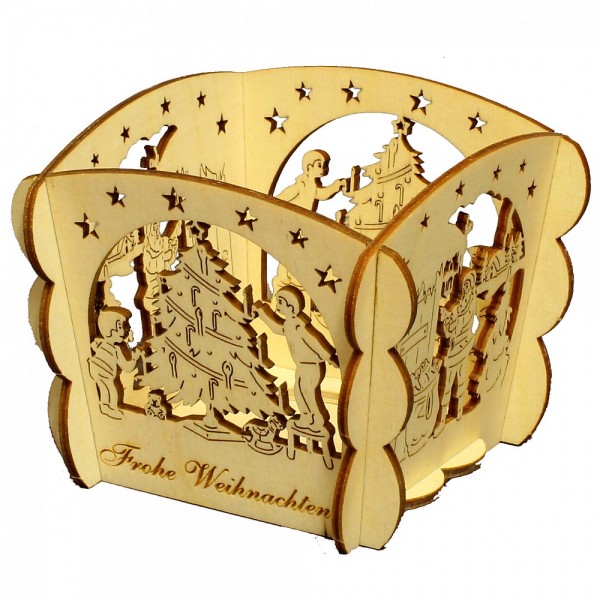 HELA Holzkunst - Teelichthalter Frohe Weihnachten