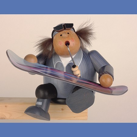 KWO Räuchermann Erzgebirge Kantenhocker Snowboarder 19cm