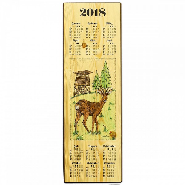 Holzkalender 2018 - Jagdmotiv Rehbock