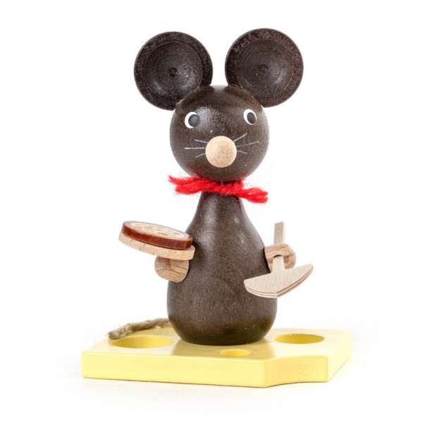 Dregeno Erzgebirge - Miniatur-Maus mit Pizza