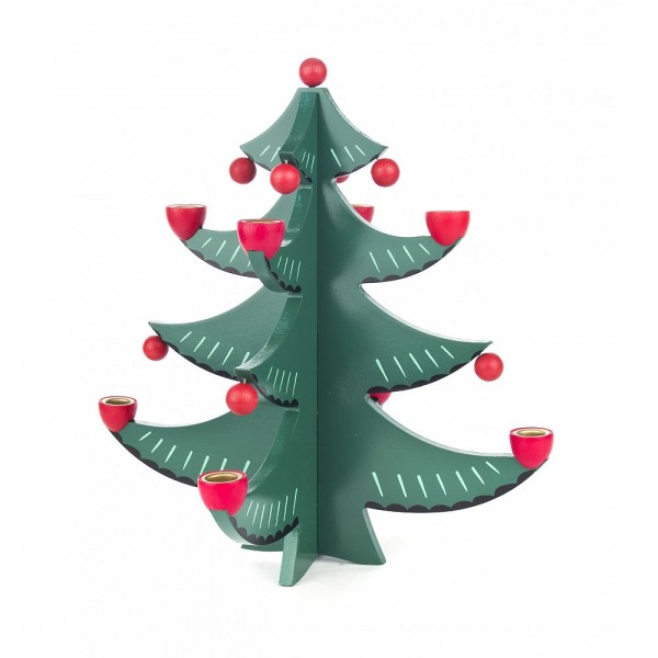 Dregeno Erzgebirge - Leuchter Tannenbaum, farbig - 27cm