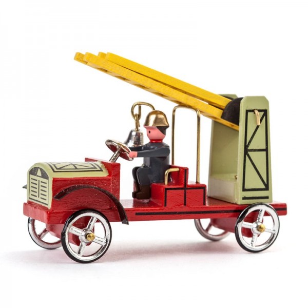Dregeno Erzgebirge - Miniatur-Feuerwehrauto Leiterwagen