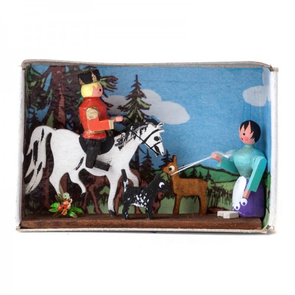 Dregeno Erzgebirge - Miniatur-Zündholzschachtel Brüderchen und Schwesterchen