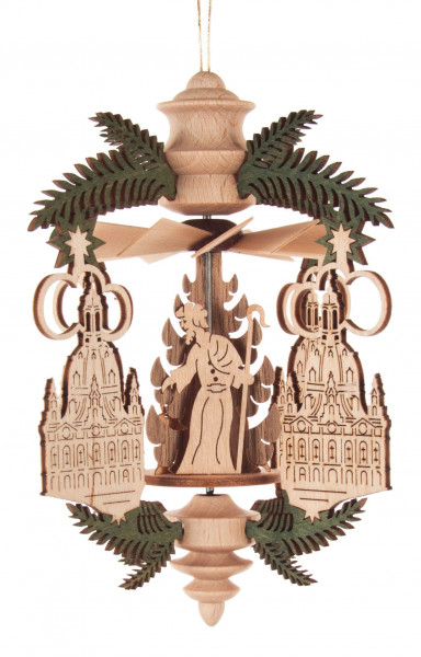 Dregeno Erzgebirge - Wärmespiel »Zweig« Dresdner Frauenkirche/Christi Geburt, zum Hängen