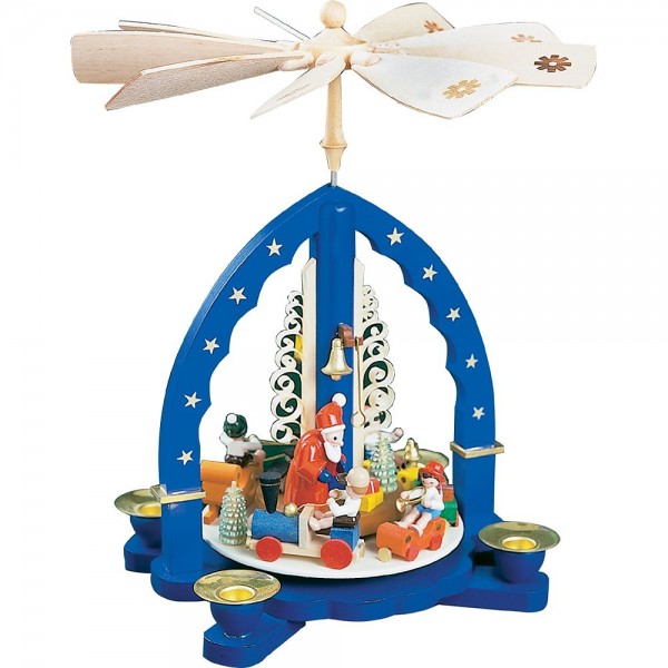 Richard Glässer Erzgebirgspyramide Weihnachtszug 27cm