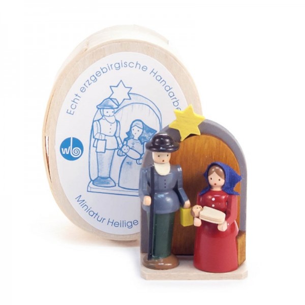 Dregeno Erzgebirge - Miniatur-Christi Geburt in Spandose