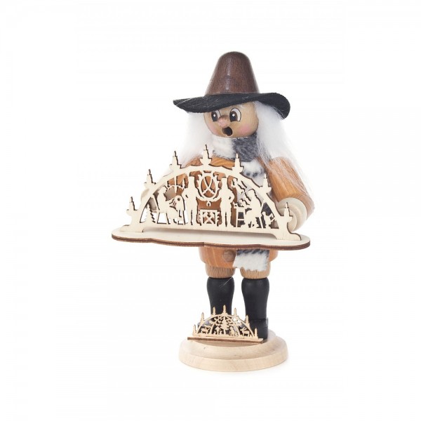 Dregeno Erzgebirge - Räuchermann Schwibbogenverkäufer - 18cm
