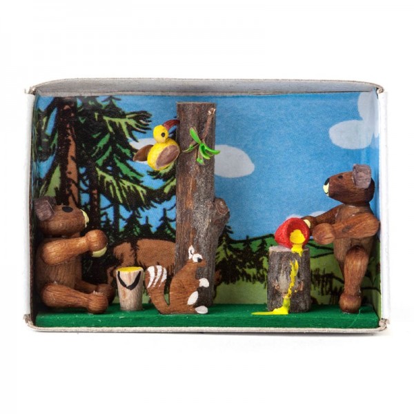 Dregeno Erzgebirge - Miniatur-Zündholzschachtel Bärenkinder