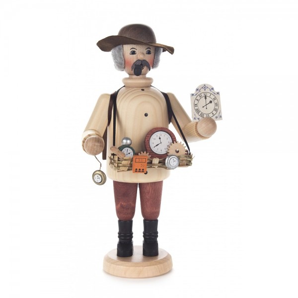 Dregeno Erzgebirge - Räuchermann Uhrenhändler - 20cm