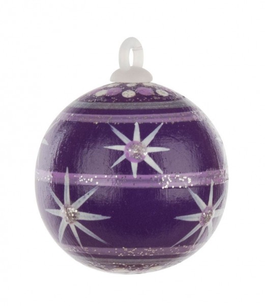 Dregeno Erzgebirge - Weihnachtsbaumkugel 3,0cm, violett-Variante: 2/30