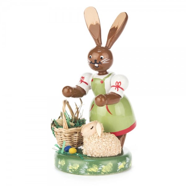 Dregeno Erzgebirge - Hasenmädchen mit Schaf, farbig