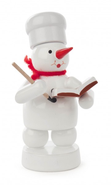 Dregeno Erzgebirge - Schneemann Bäcker mit Rezepte-Buch