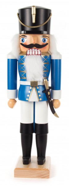 Dregeno Erzgebirge - Nussknacker Husar blau, 34 cm