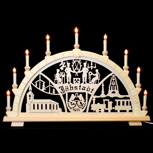 Holzkunst Niederle - Schwibbogen 9-flammig - Jöhstadt