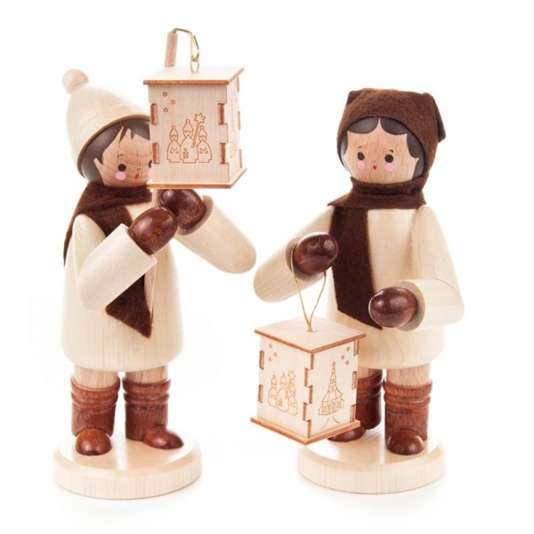 Dregeno Erzgebirge - Miniatur-Laternenkinder, groß, natur