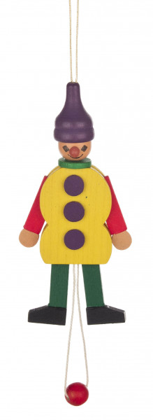 Dregeno Erzgebirge - Behang Hampelmann Clown, funktionsfähig, DREGENO Exklusiv