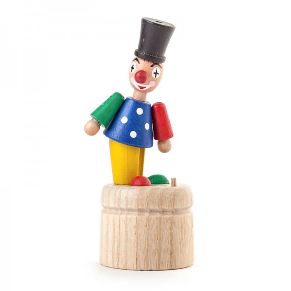 Dregeno Erzgebirge - Miniatur-Wackelfigur Clown