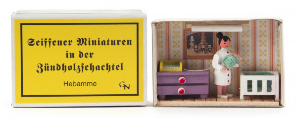 Dregeno Erzgebirge - Zündholzschachtel Hebamme