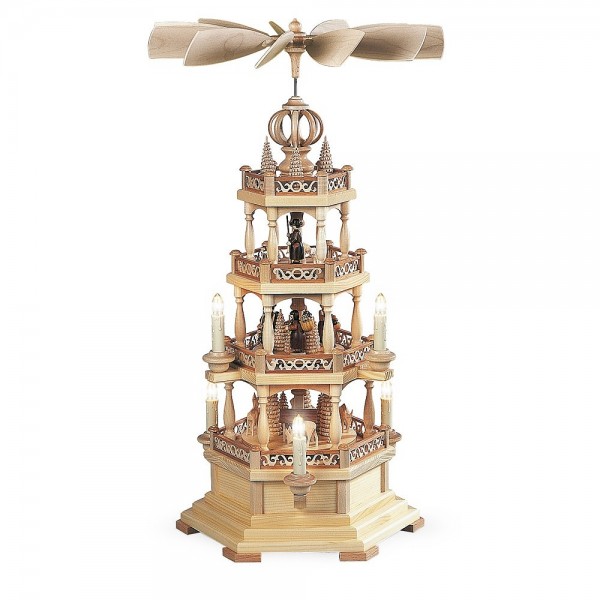 Müller Pyramide Waldmotiv 3-stöckig elektrisch 63cm