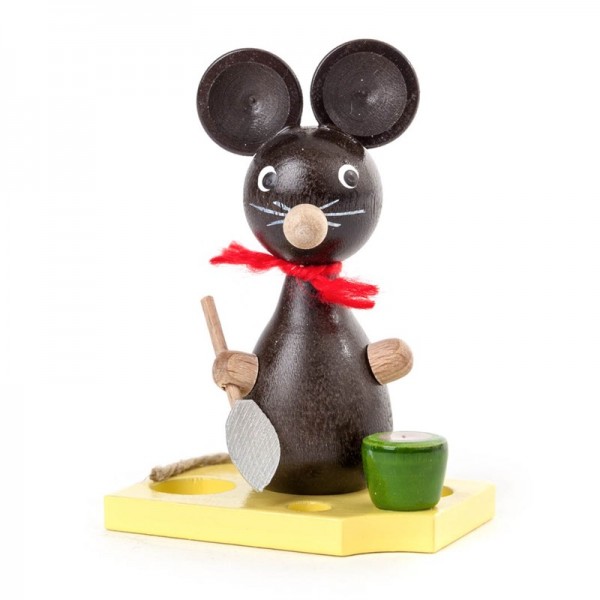 Dregeno Erzgebirge - Miniatur-Maus mit Schaufel und Eimer