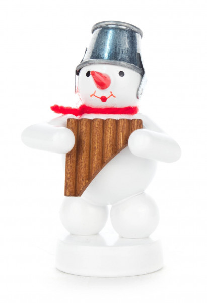 Dregeno Erzgebirge - Schneemann mit Panflöte