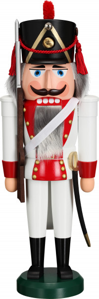 Seiffener Volkskunst Nussknacker Gross - Grenadier 38cm - rot