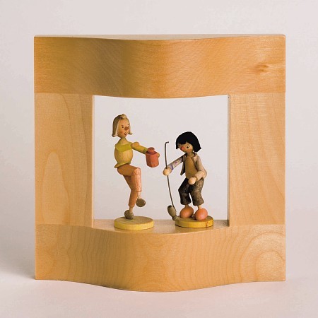 KWO Deko-Rahmen für Sammelfiguren natur