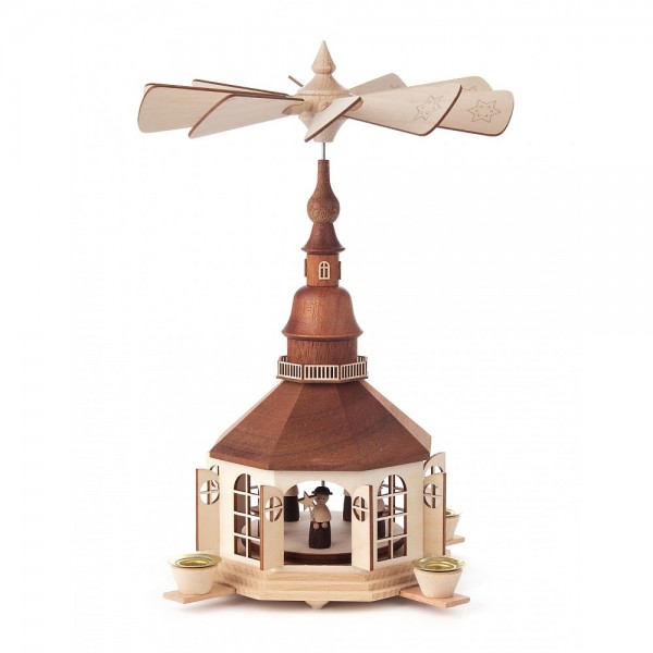 Dregeno Erzgebirge - Pyramide Seiffener Kirche und Kurrende - 29cm