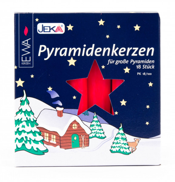 Dregeno Erzgebirge - Pyramidenkerzen 17 mm, rot (18)