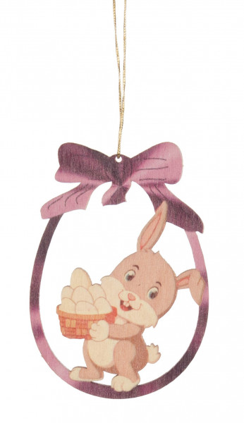 Dregeno Erzgebirge - Behang Hase mit Eierkörbchen (6)
