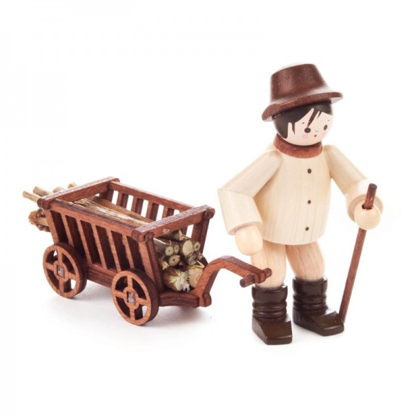 Dregeno Erzgebirge - Miniatur-Waldarbeiter mit Wagen, 2-teilig