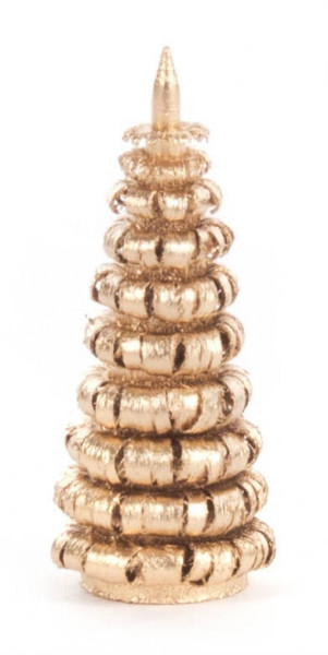 Dregeno Erzgebirge - Ringelbäumchen ohne Stamm, vergoldet 4 cm