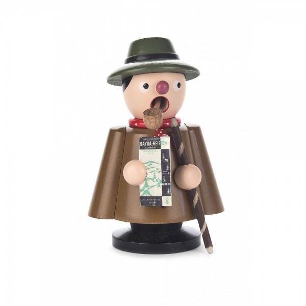 Dregeno Erzgebirge - Räuchermann Wanderer mit Wanderkarte - 12cm