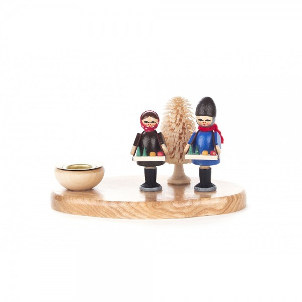 Dregeno Erzgebirge - Kerzenhalter mit Striezelkinder - 6cm