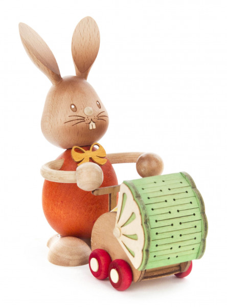 Dregeno Erzgebirge - Hase »Stupsi« mit Kinderwagen