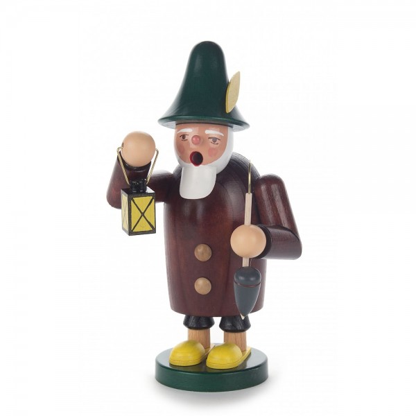 Dregeno Erzgebirge - Räuchermann Wichtel, Jacke braun - 18cm