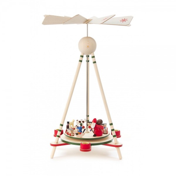 Dregeno Erzgebirge - Pyramide mit Spielzeug, für Kerzen - 33cm