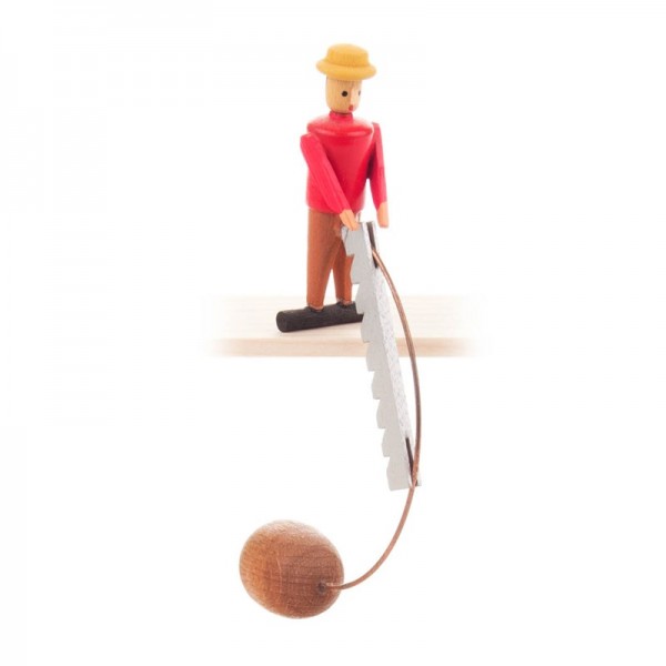 Dregeno Erzgebirge - Miniatur-Schaukelfigur Sägemann
