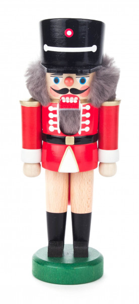 Dregeno Erzgebirge - Nussknacker Husar rot-natur, 17 cm