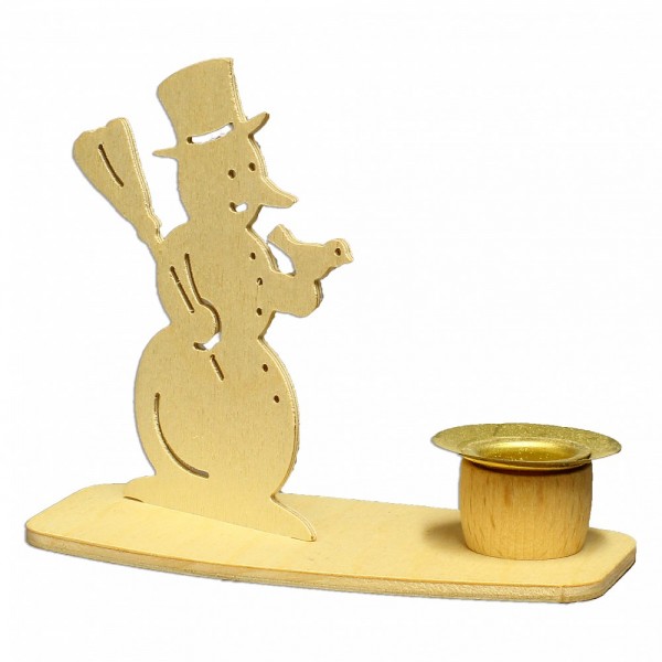 HELA Holzkunst - Kerzenhalter Laubsäge Schneemann